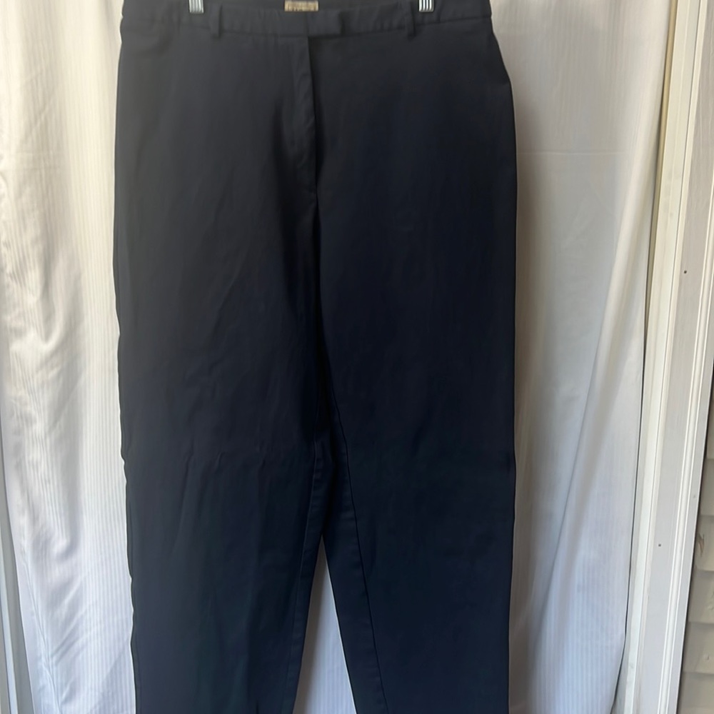 🐝LL BEAN Cotton/Lycra Women’s Navy Blue Slacks Size 16T NWOT